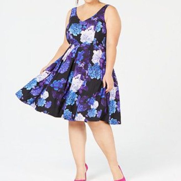 CITY CHIK Dresses & Skirts - CITY CHIK PURPLE FLOWER DRESS BRAND NEW SIZE 18